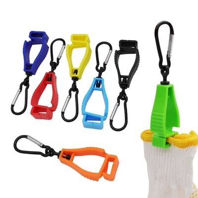 Custom Printed Logo Glove Clip with Carabiner Clip Plastic Work Glove Holder for Construction