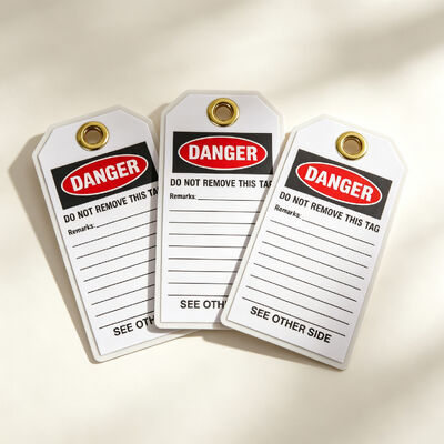 Tear Resistant Laminated Inspection Tags - Loto Tags Lockout Tagout Danger Tag for Harsh Environments