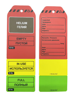 Custom Plastic Safety Tag Flange Tag Heavy Duty Waterproof Vinyl Tags with Reinforced Hole and Nylon Cable Ties for Industrial and Outdoor