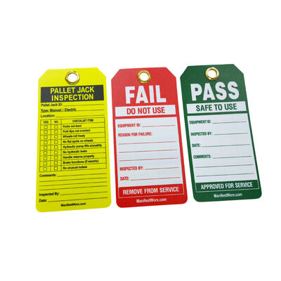 Custom Waterproof PVC Equipment Status LOTO Safety Tag, Machine Maintenance Warning Tag for Lockout Tagout
