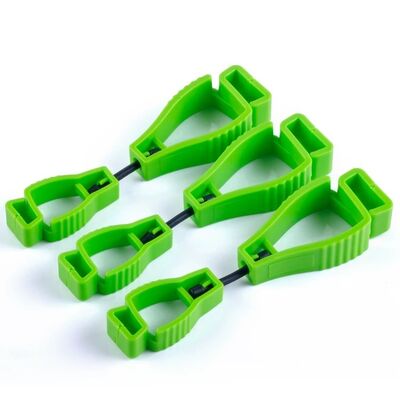 Plastic Glove Clips Custom Logo Printing Durable Work Glove Holder Polyethylene Material Multiple Color and Size Options