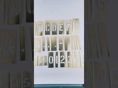 อุปกรณ์ Stencil Kit ความสูงตัวละคร 1.5 นิ้ว วัสดุทองแดง ความหนา 0.007 นิ้ว ความสูงโดยรวม 1.5 นิ้ว