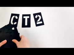 การพิมพ์ตามสั่ง PVC สี่เหลี่ยม สีดํา ตัวเลขและตัวอักษร Stencil สําหรับประชาชน