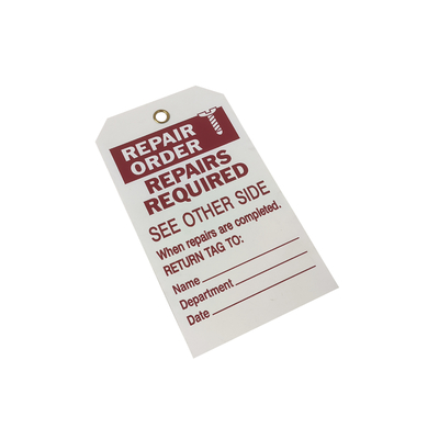 แท็กความปลอดภัยพลาสติกหนักตามสั่งสําหรับ Lockout Tagout