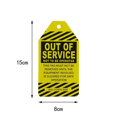 Plastic Safety Lockout Tagout Tags Customize  Waterproof Tag