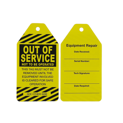 Plastic Safety Lockout Tagout Tags 