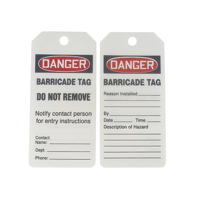 Custom  PVC Loto Lockout Sign Safety Lockout Tagout Tags Waterproof Danger Tags-Roll Pack  Tags