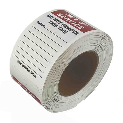 แท็กความปลอดภัยไวนิลที่กําหนดเอง กันน้ํากันน้ํา กันแผลกัน UV ทนทาน การตอบสนองอย่างรวดเร็วสําหรับสินค้าความปลอดภัย