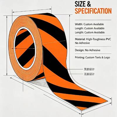 Manufacturer Customized Color Waterproof  Single Sided PVC Warning Tape