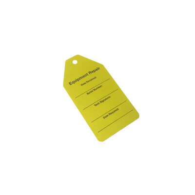 แท็กความปลอดภัย PVC กันน้ําแบบกําหนดเอง พร้อมพิมพ์ดิจิตอลสําหรับเครื่องมือ Lockout Tagout Warning